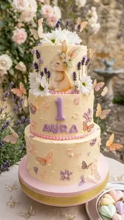 Tarta de 3 pisos contemporánea estilosa